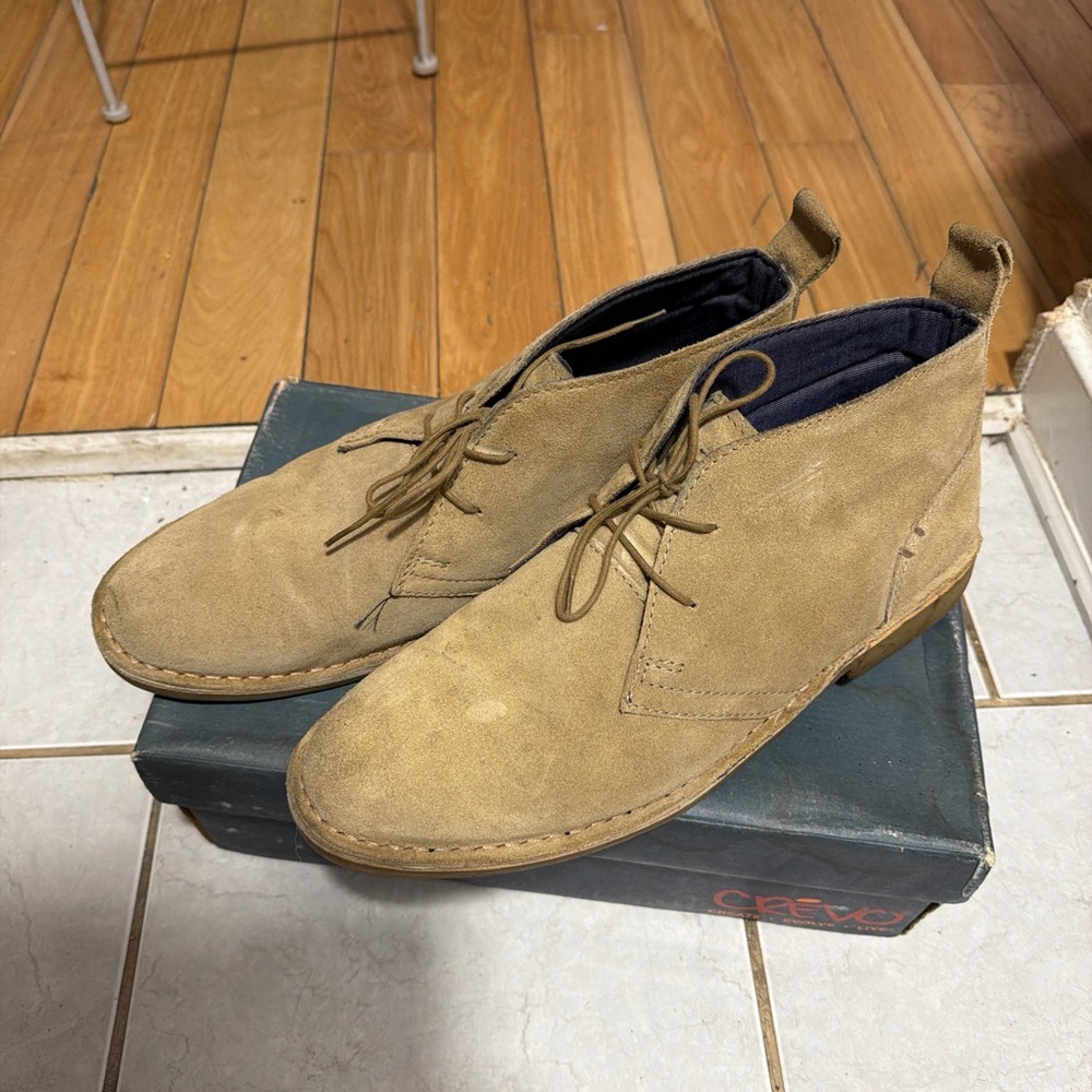 Crevo Tan Suede Chukka Boots sz 13